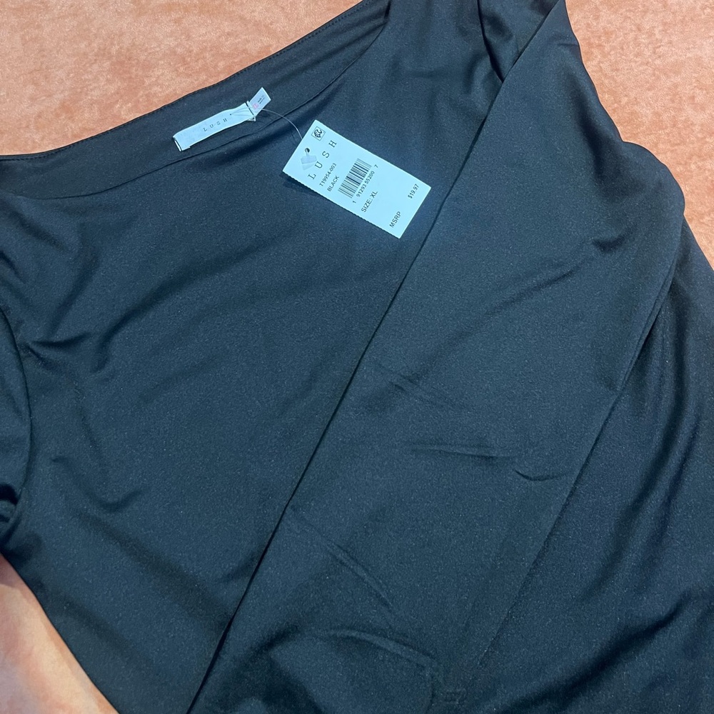 Lush Black Long Sleeve Top